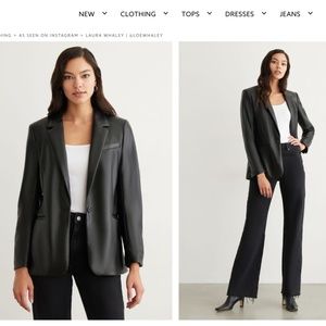 Dynamite Lorelei Faux Leather Slim Blazer